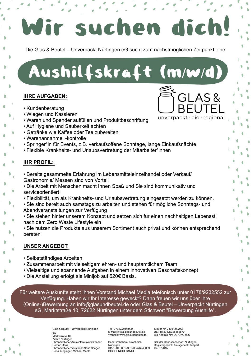 Glas & Beutel | Unverpackt-Laden in Nürtingen